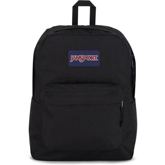 JanSport SuperBreak Backpack Black Lightweight Durable School Travel Bookbag